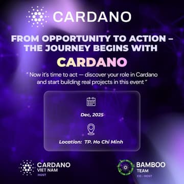 Cover Image for 🚀 From Opportunity to Action – Your Cardano Journey Begins