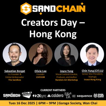 Cover Image for SANDchain Presents: Creators Day - Hong Kong