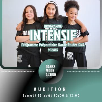 Cover Image for Auditions Programme Intensif 9-12 ans