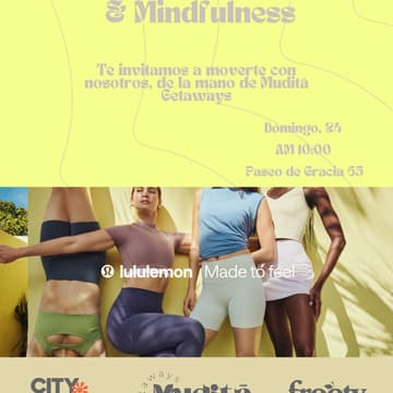 Cover Image for Yoga Class by Muditā Getaways at Lululemon Barcelona.