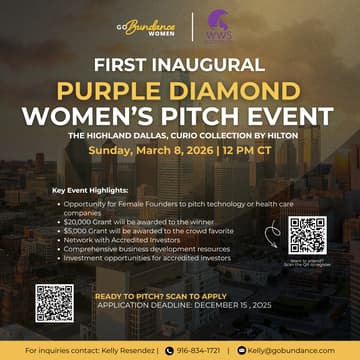Cover Image for First Inaugural Purple Diamond Women’s Pitch Event