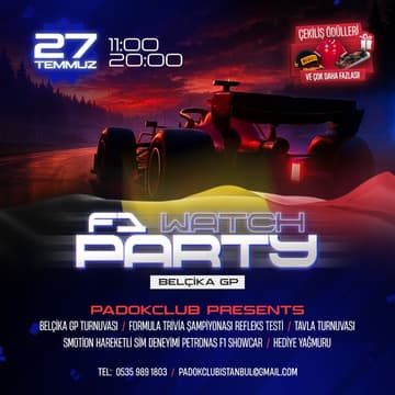 Cover Image for Padok Club F1 Watch Party Belçika GP