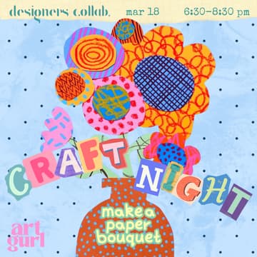 Cover Image for craft night: paper bouquets