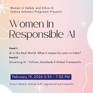 Cover Image for WISE & Vedica Scholars Programme Presents: Women in Responsible AI