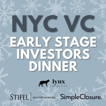 Cover Image for NYC VC Early Stage Investors Dinner
