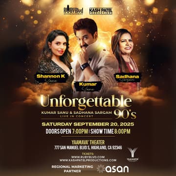 Cover Image for Unforgettable 90s: Kumar Sanu & Sadhana Sargam Live