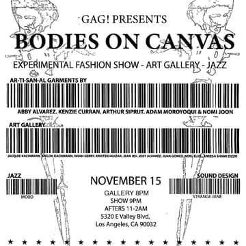 Cover Image for GAG! presents... BODIES ON CANVAS