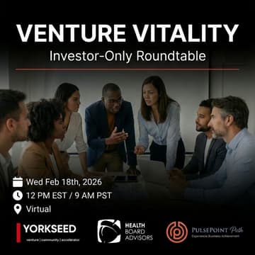 Cover Image for Venture Vitality Health Tech Investor Virtual Roundtable