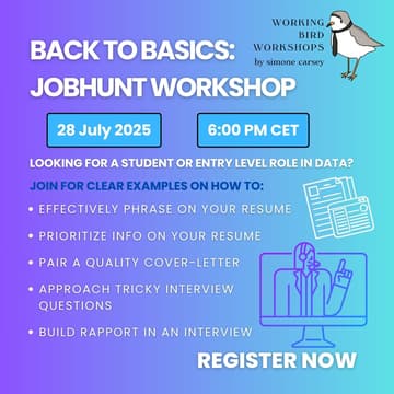 Cover Image for Back to Basics: Student and Entry Level Jobhunt Workshop