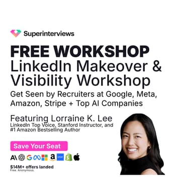 Cover Image for Fix Your LinkedIn to get Inbounds from Recruiters at Google, Meta, Amazon, Stripe + Top AI Companies with Lorraine K. Lee - FREE WORKSHOP
