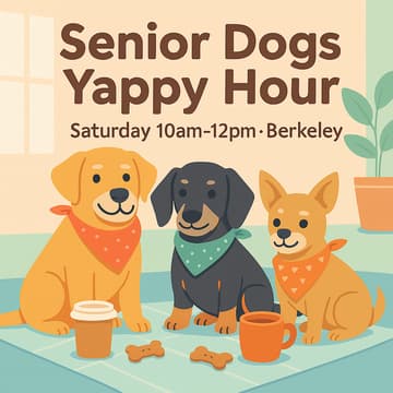 Cover Image for Senior Dogs Yappy Hour🐶