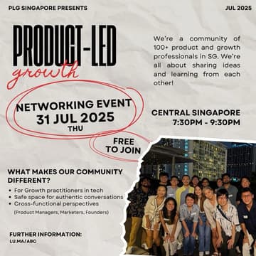 Cover Image for SG PLG Meetup #9: Happy Hour with Growth & Product Folks