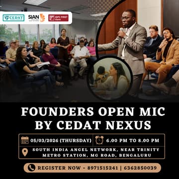 Cover Image for Founders Open Mic By CEDAT