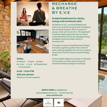 Cover Image for RECHARGE & BREATHE BY E.V.E at CAMIRAL HOTEL 5*