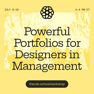 Cover Image for Powerful Portfolios for Designers in Management (Session 1)
