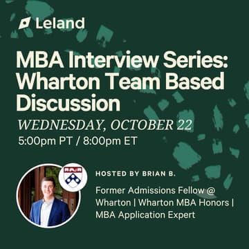 Cover Image for MBA Interview Series: Wharton Team Based Discussion
