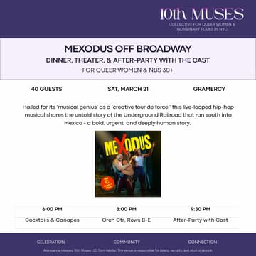 Cover Image for MEXODUS, The Off-Broadway Hip Hop Musical about The Underground Railroad That Went South - For Queer Women & Nonbinary Folks