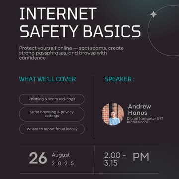 Cover Image for Internet Safety Workshop