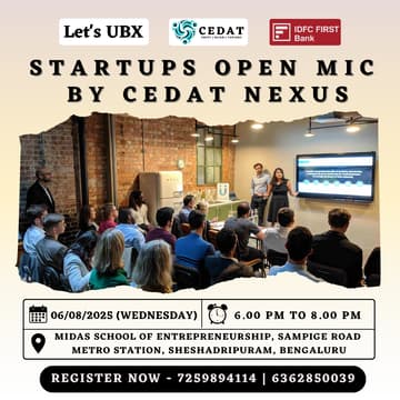 Cover Image for STARTUPS OPEN MIC BY CEDAT NEXUS