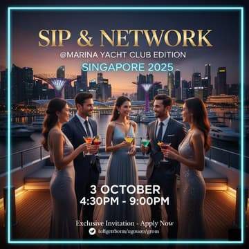 Cover Image for 🚢 Sip & Network @Marina Yacht Club Edition | Singapore 2025 🛥️