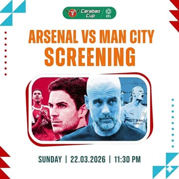 Cover Image for Arsenal vs Man City Screening | Carabao Cup Final @ NS Library