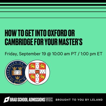 Cover Image for How to Get into Oxford or Cambridge for your Master's