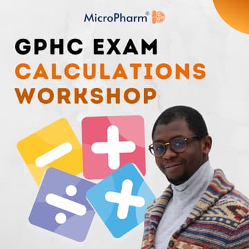 Cover Image for GPhC Exam Calculations Workshop