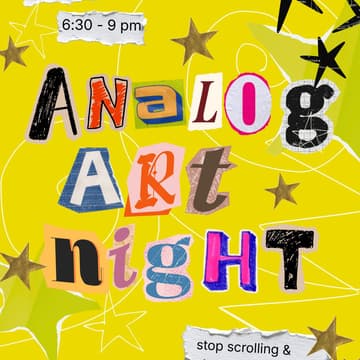 Cover Image for analog art night at soho diner!