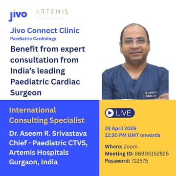 Cover Image for Jivo Connect Clinic - Paediatric Cardiology