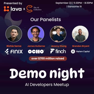 Cover Image for AI Demo Night with Lava, Finix, Finch, OCHO, and Harlem Capital