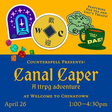 Cover Image for 💫 Play games with Counterspell at Welcome to Chinatown!