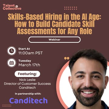 Cover Image for Webinar ~ How to Build Candidate Skill Assessments for Any Role