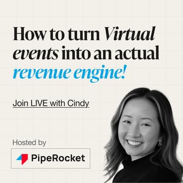 Cover Image for How to turn virtual events into an actual revenue engine — with Cindy from Goldcast