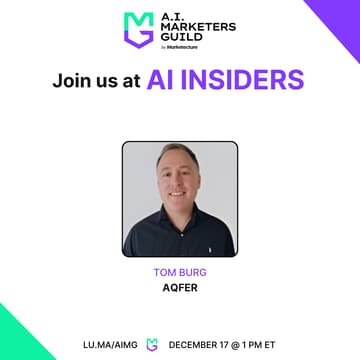 Cover Image for AI Insiders with Tom Burg, SVP, Marketing at Aqfer