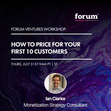 Cover Image for Workshop: How to Price for Your First 10 Customers
