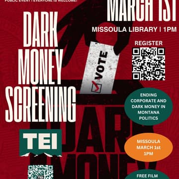 Cover Image for Dark Money Screening - Missoula, MT