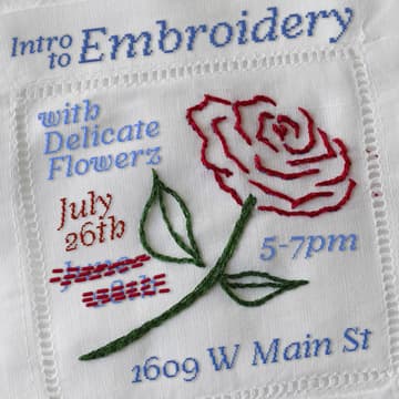 Cover Image for Intro to Embroidery with DelicateFlowerz