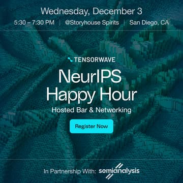 Cover Image for NeurIPS San Diego Happy Hour presented by TensorWave