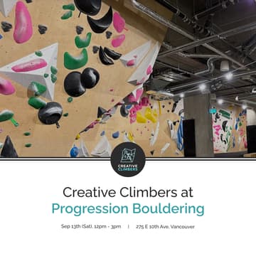 Cover Image for Creative Climbers at Progression Bouldering
