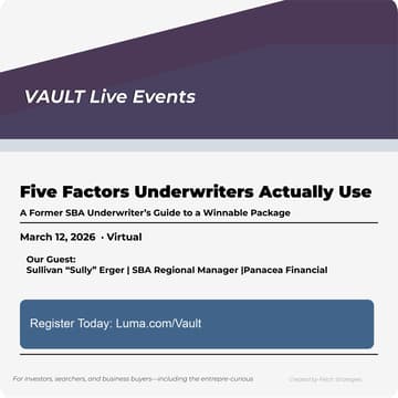 Cover Image for Five Factors Underwriters Actually Use: A Former SBA Underwriter’s Guide to a Winnable Package