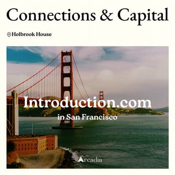 Cover Image for Connections & Capital SF Meetup @ Holbrook House