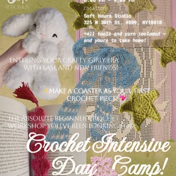 Cover Image for 🧶 Crochet 101: Spring Coaster + Take-Home Scarf Material