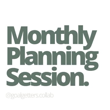 Cover Image for Monthly Planning Session