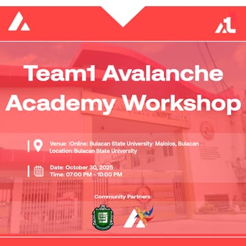 Cover Image for Team1 Avalanche Academy Workshop @ Bulacan State University