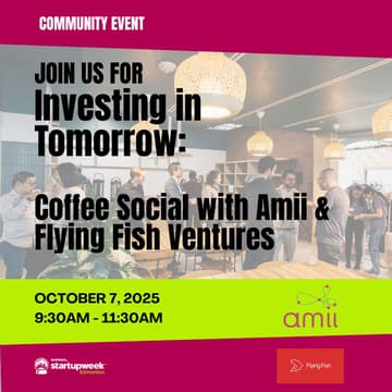Cover Image for Investing in Tomorrow: Coffee Social with Amii & Flying Fish Ventures