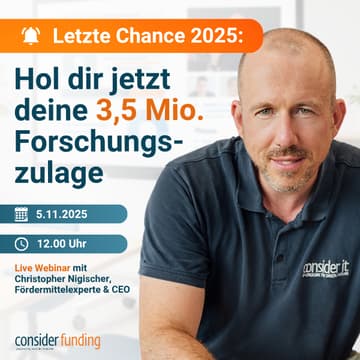 Cover Image for Letzte Chance 2025: Hol dir jetzt deine 3,5 Mio. € Forschungszulage