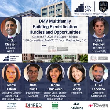 Cover Image for AEG DMV Multifamily Building Electrification Hurdles and Opportunities