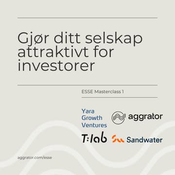 Cover Image for ESSE 1: Gjør ditt selskap attraktivt for investorer