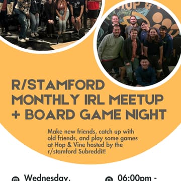 Cover Image for r/Stamford meetup + Board Game Night!