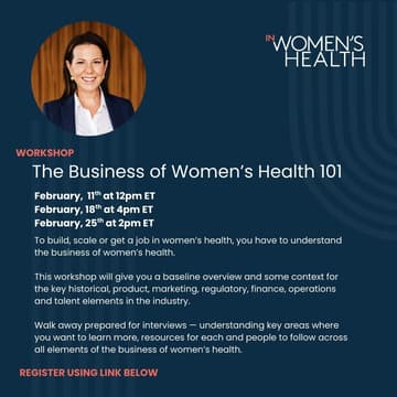 Cover Image for The Business of Women's Health 101 (session 1)
